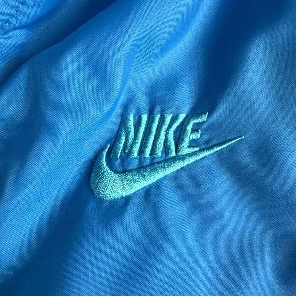 MENS VINTAGE NIKE BLUE 1/2‎ ZIP WINDBREAKER Jacket PULLOVER SIZE MEDIUM Y2K